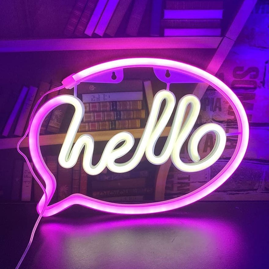 Greeting Hello Neon Sign
