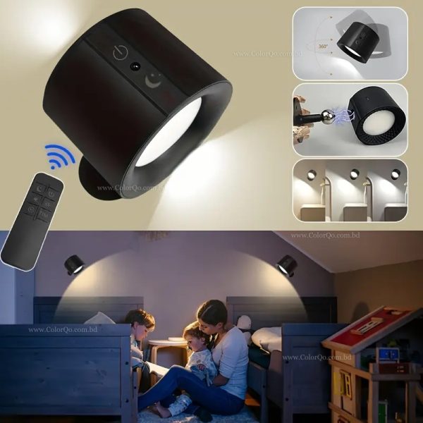 1pc Rechargeable Wall Mount LED Spot Light Front & Rear Light 1a