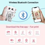 Inkless Rechargeable Cat Thermal Printer