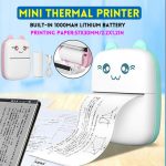 Inkless Rechargeable Cat Thermal Printer aaa