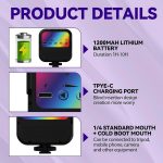 Rechargeable LED Video Light RGB Camera Light